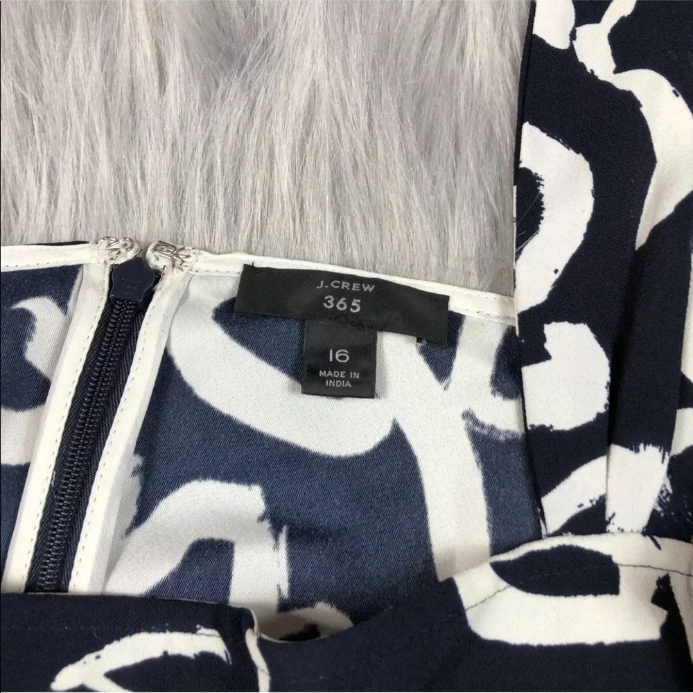 J Crew Sleeveless Top Brushstroke Floral Navy 16